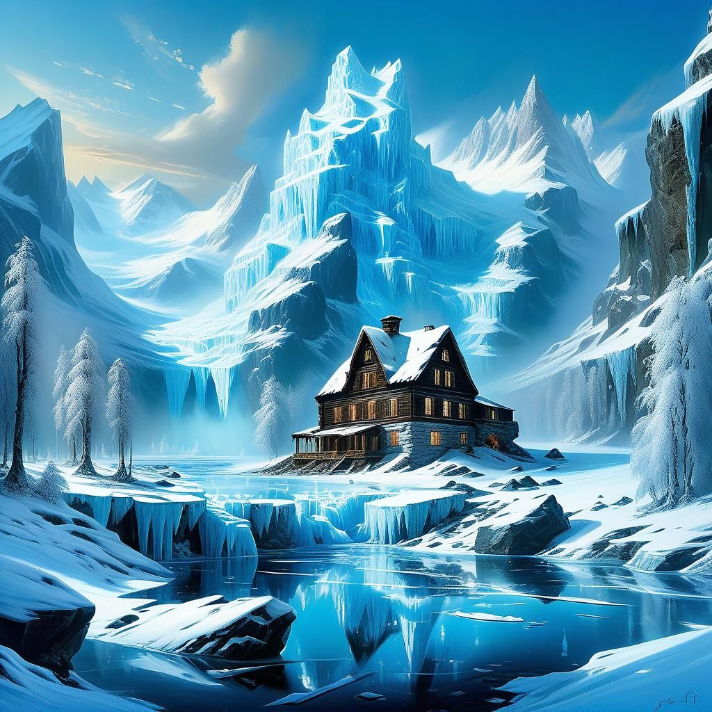Ice Chalet  by @Fluffball