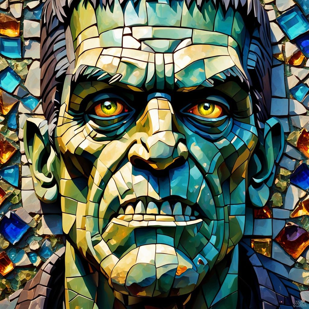 Monster Mosaic  by @Alfred Stephens