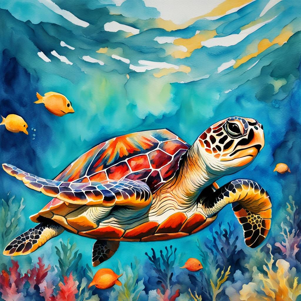 Sea Turtle - AI Generated Artwork - NightCafe Creator