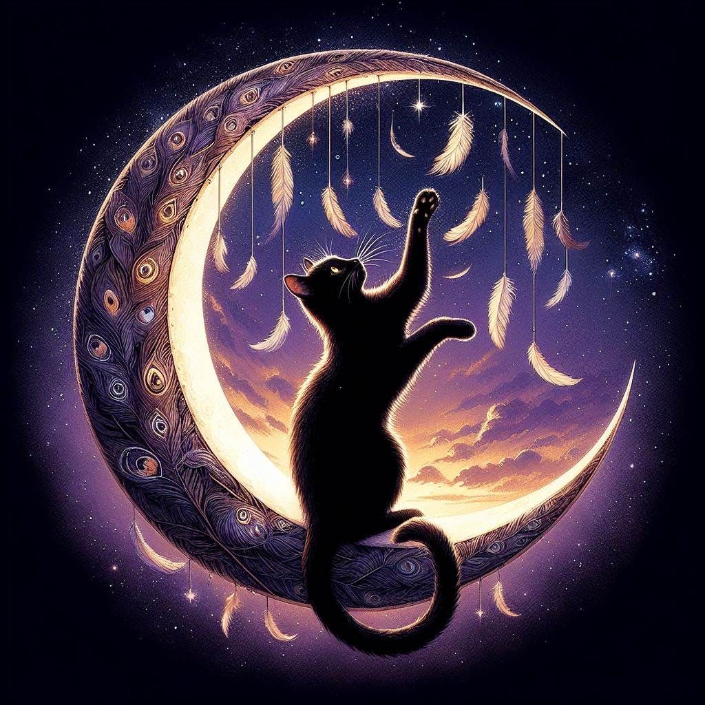 The Cat in the Crescent Moon 🌙