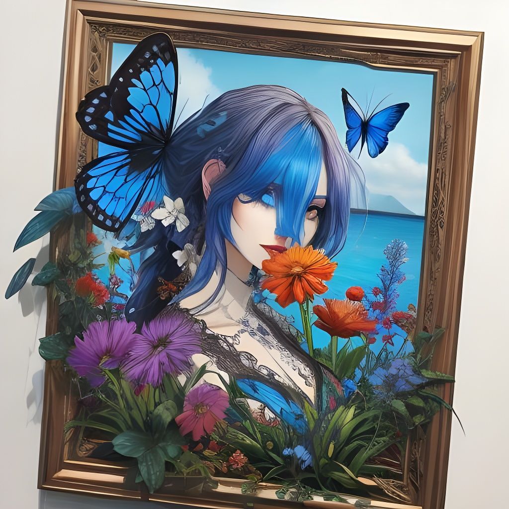 Surreal Butterflies and Oysters Dreamscape