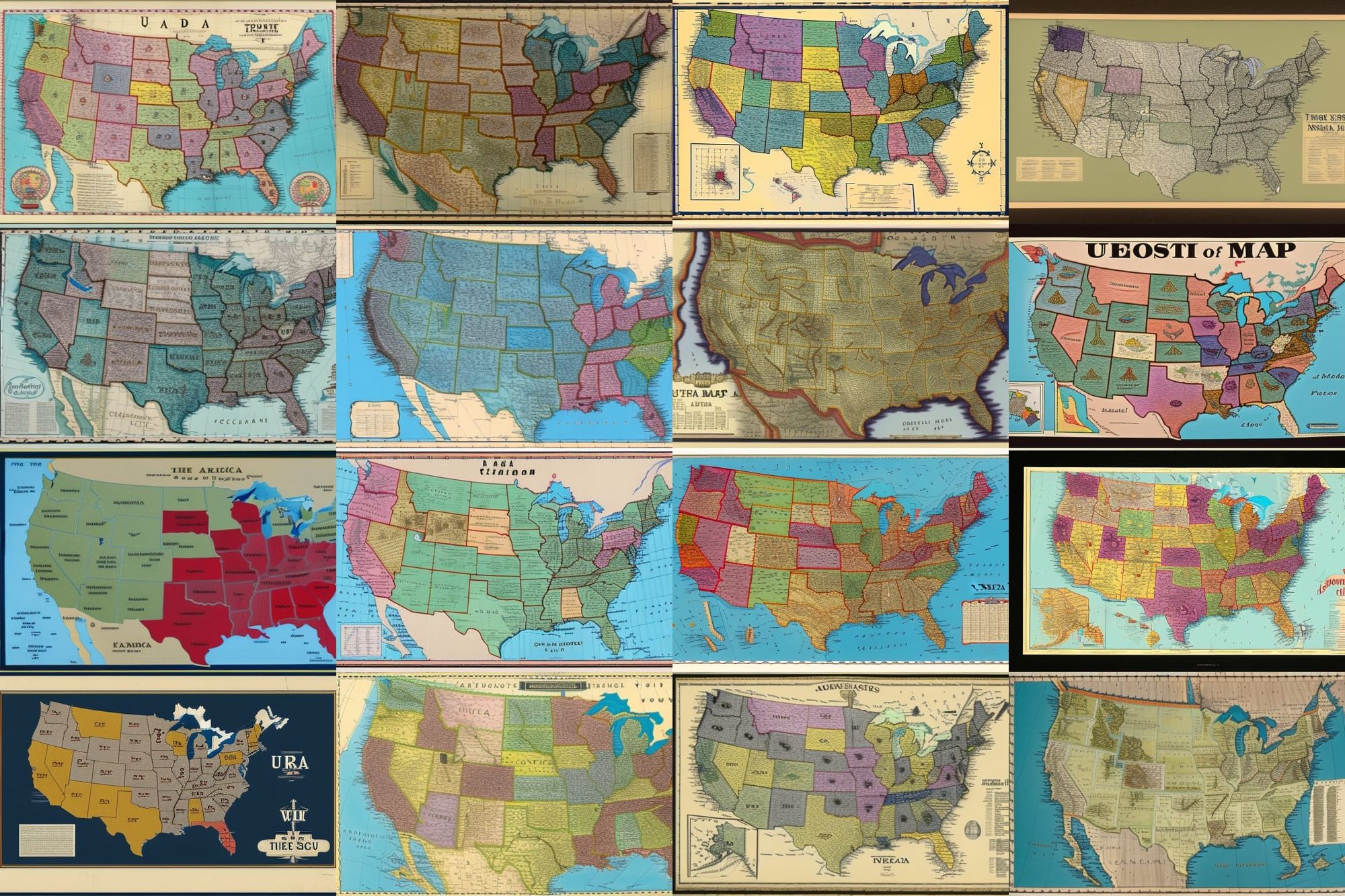 Map Of The USA AI Generated Artwork NightCafe Creator   TsqR8smbWd2baApFoXtl  Grid 