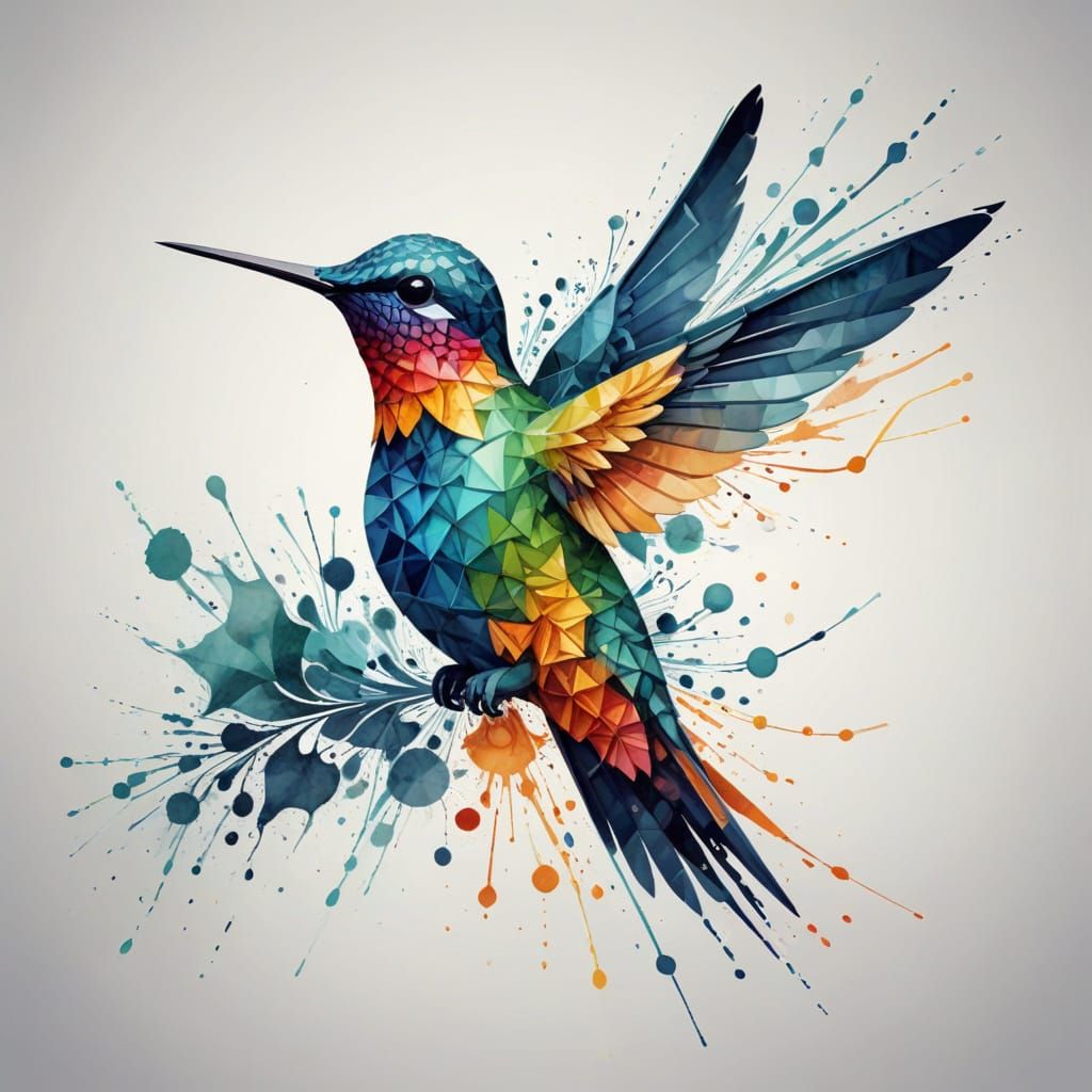 A hummingbird   by @Black Cat