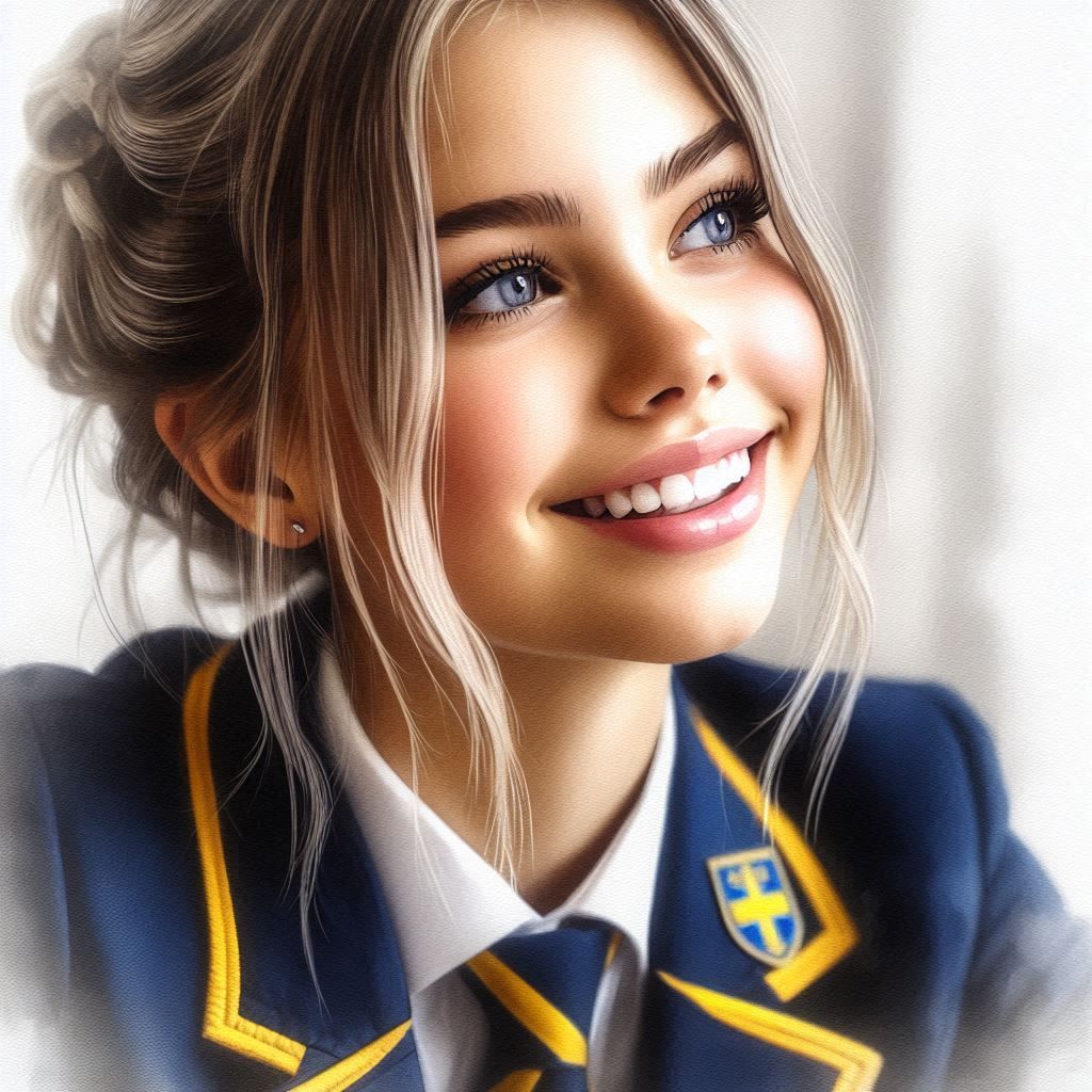 Portrait of a Swedish schoolgirl - Lotta