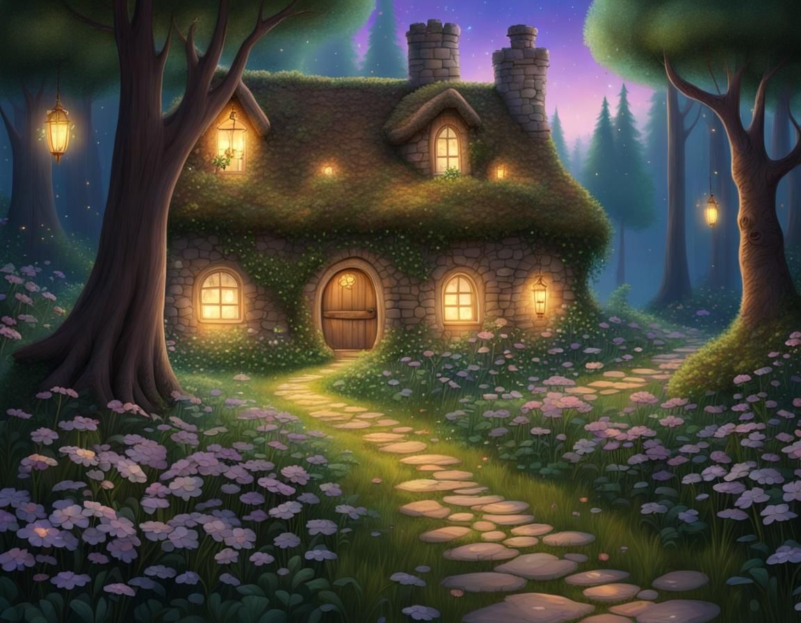 Fairytale Cottage AI Generated Artwork NightCafe Creator