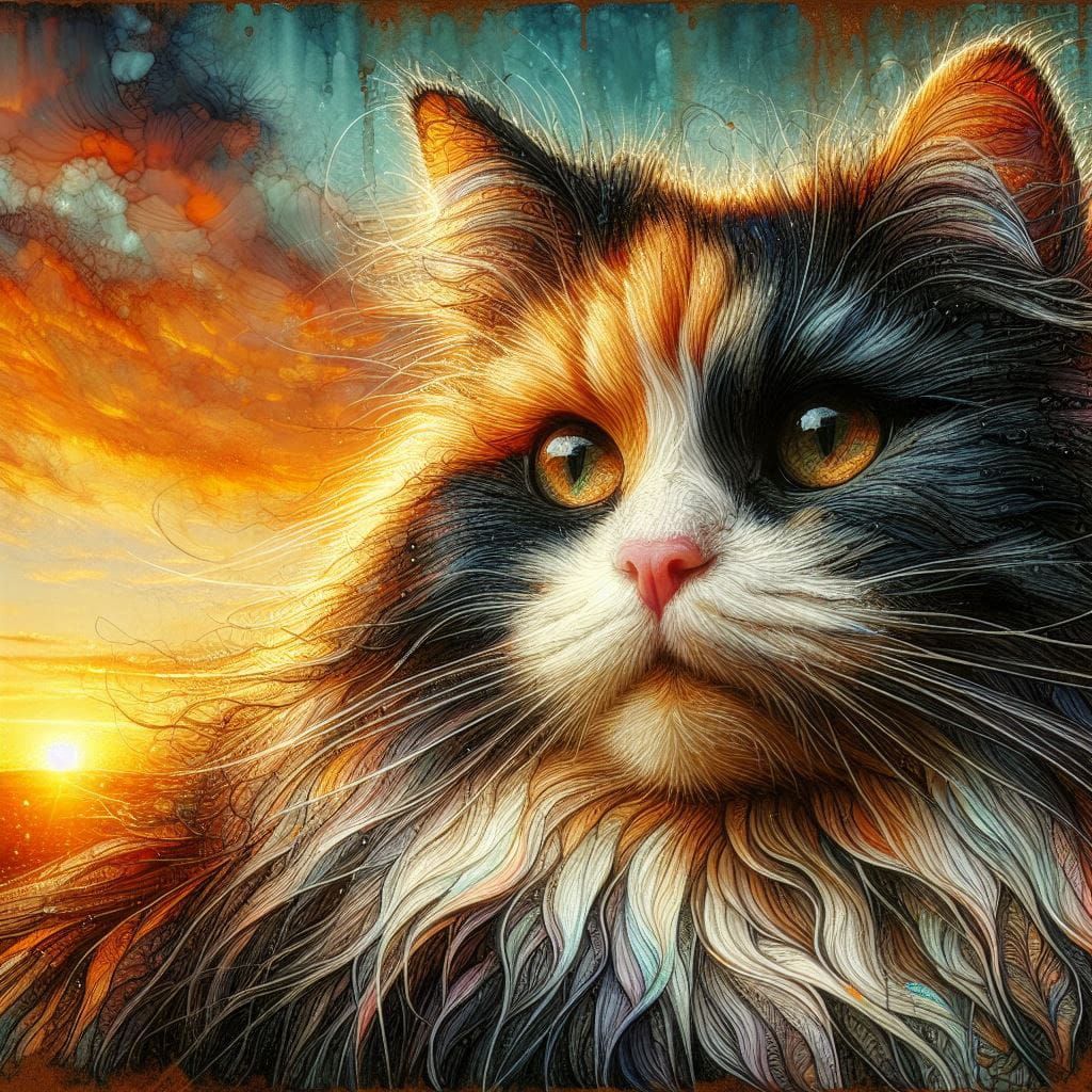 A calico sunset