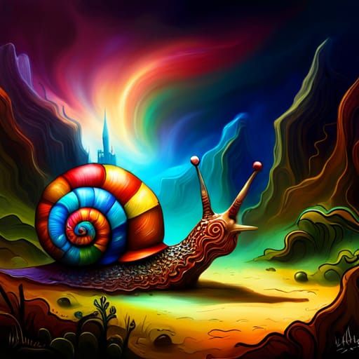 Magical Unicorn Snail  by @Imagine_Cat