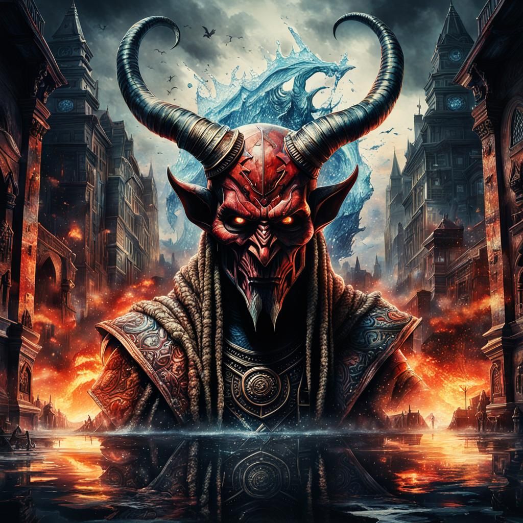 I Prevail Devil Watercolor Digital Matte Painting