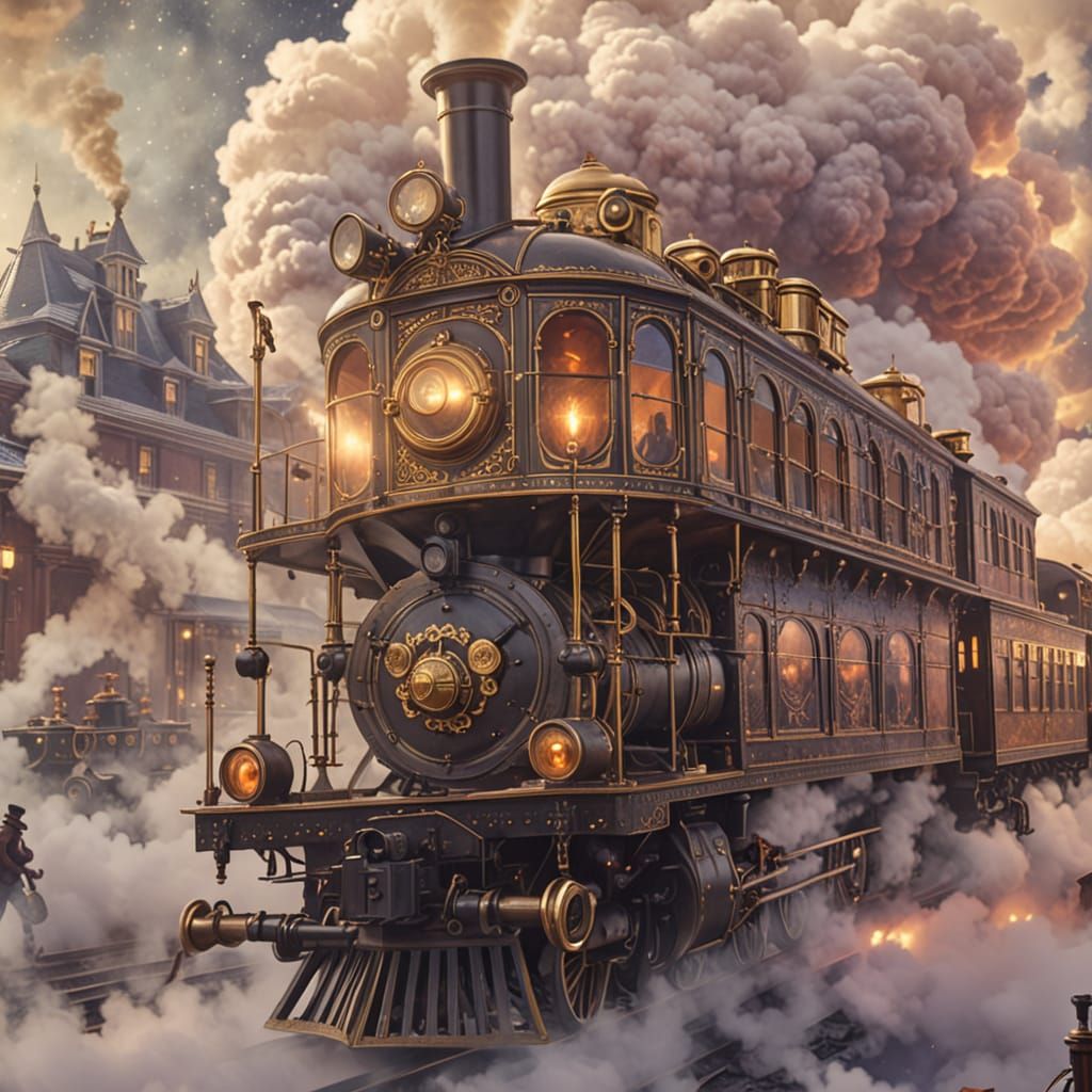 Cosmic Steampunk Train 🚂✨