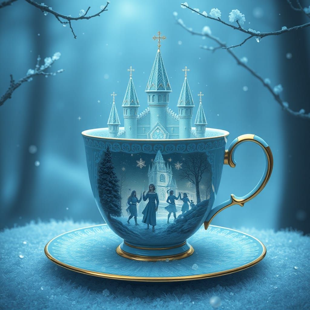 Teacup kingdom of an ice elf queen.