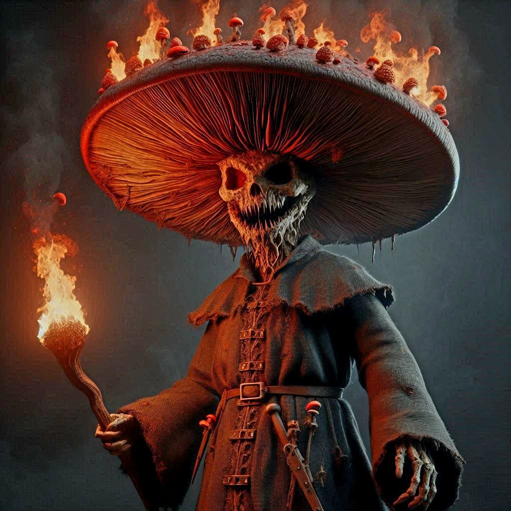 Pyromaniac mushrooms