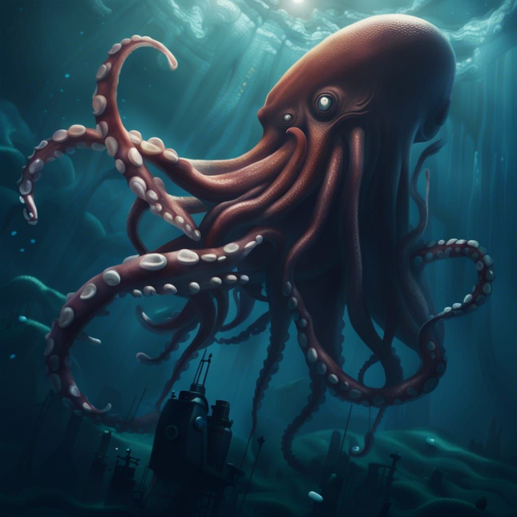 The squid - AI Generated Artwork - NightCafe Creator