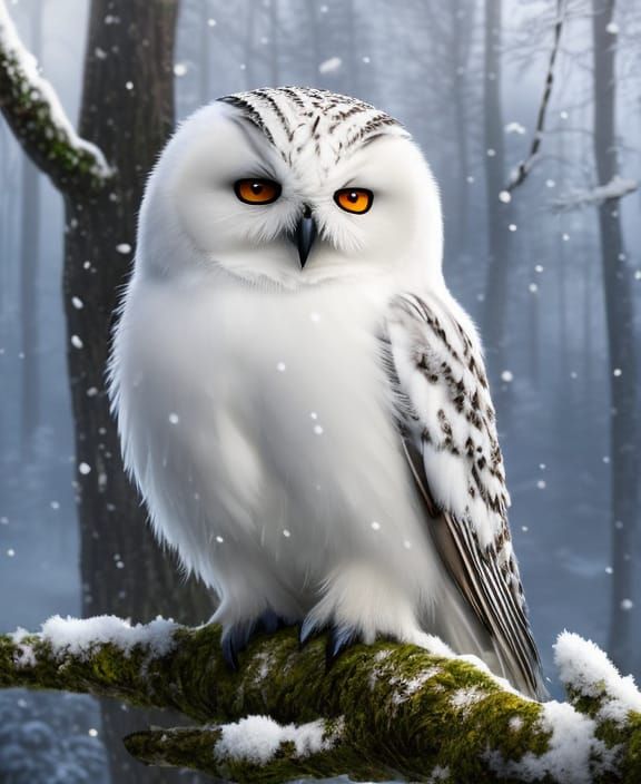 Snow Owl  by @Zorro