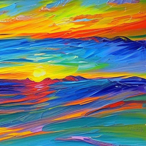 Sunset over the bay