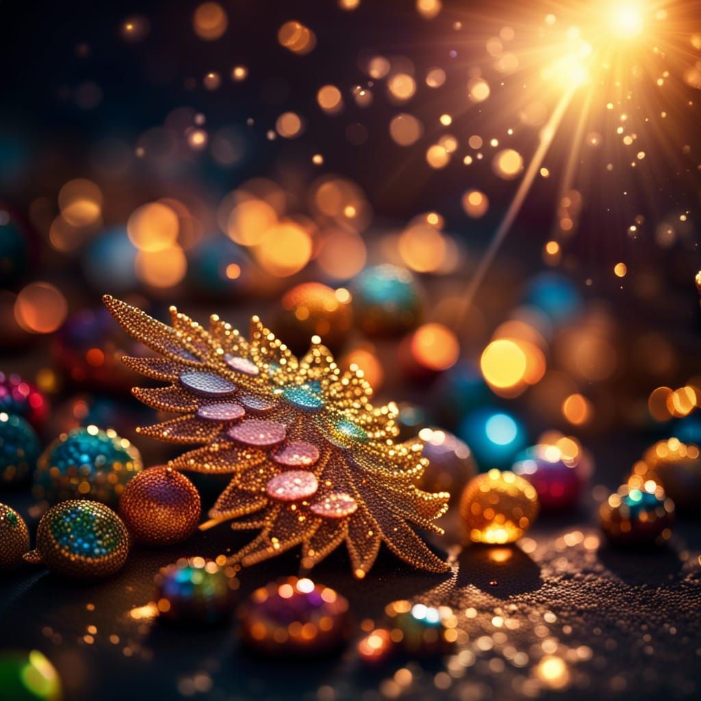 magic glitter sunshine intricate details, HDR, beautifully s...