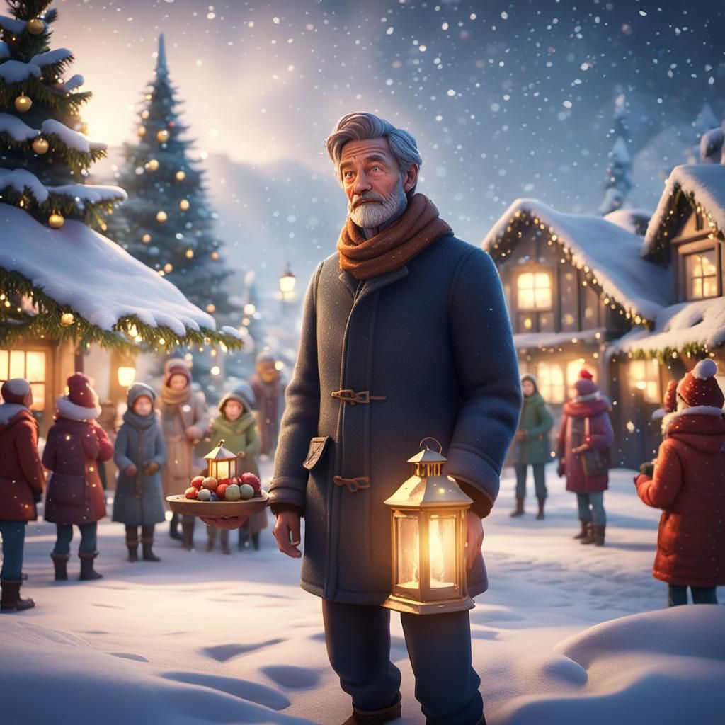 Winter Wonderland: Christmas Village Scene in Unreal Engine