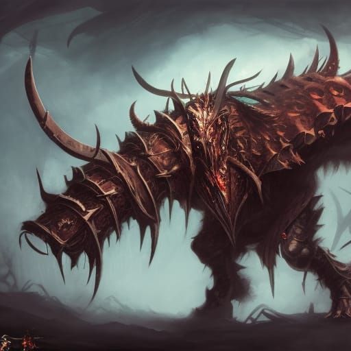 Trag'dranur, Devil Of Gluttony - Ai Generated Artwork - Nightcafe Creator