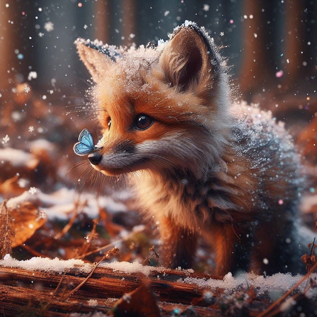 A Fox Cub's Butterfly