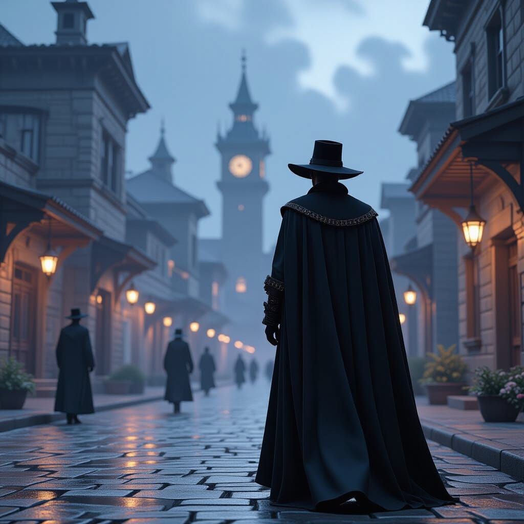 Orthodox Man Likes Picture in Night Cafe