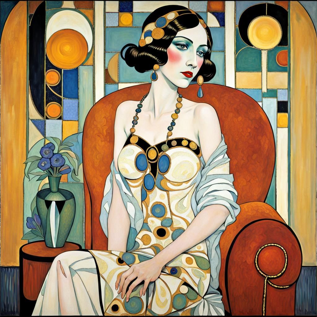 Art deco, Picasso, Burton, Klimt  by @Crystal