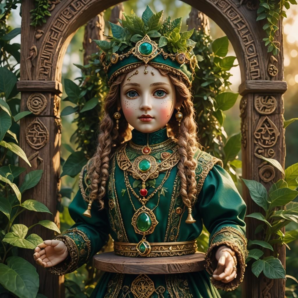 Jewish Koppelpuppe Doll in Fantasy Art Style