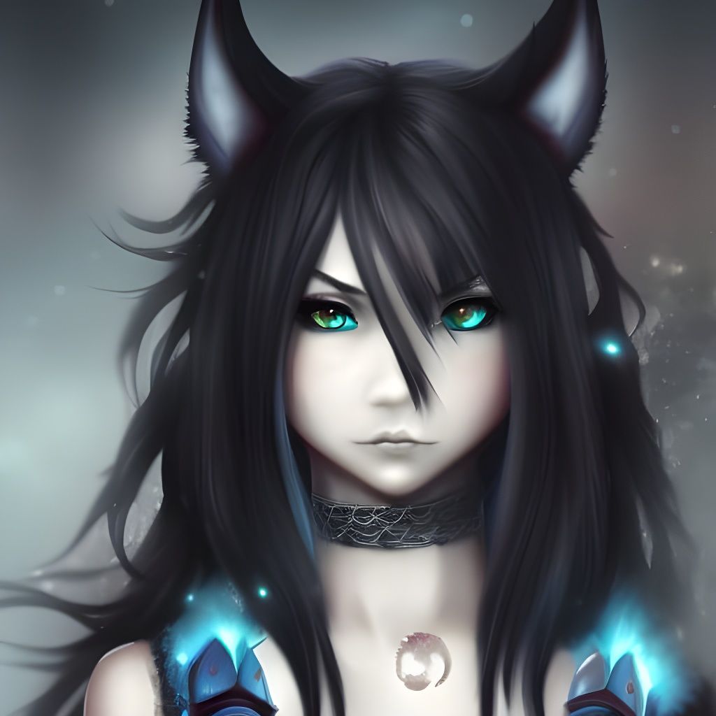 Fey Touched Wolf Girl - AI Generated Artwork - NightCafe Creator