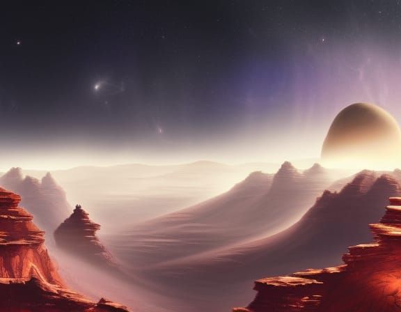 Alien Grand Canyon - AI Generated Artwork - NightCafe Creator