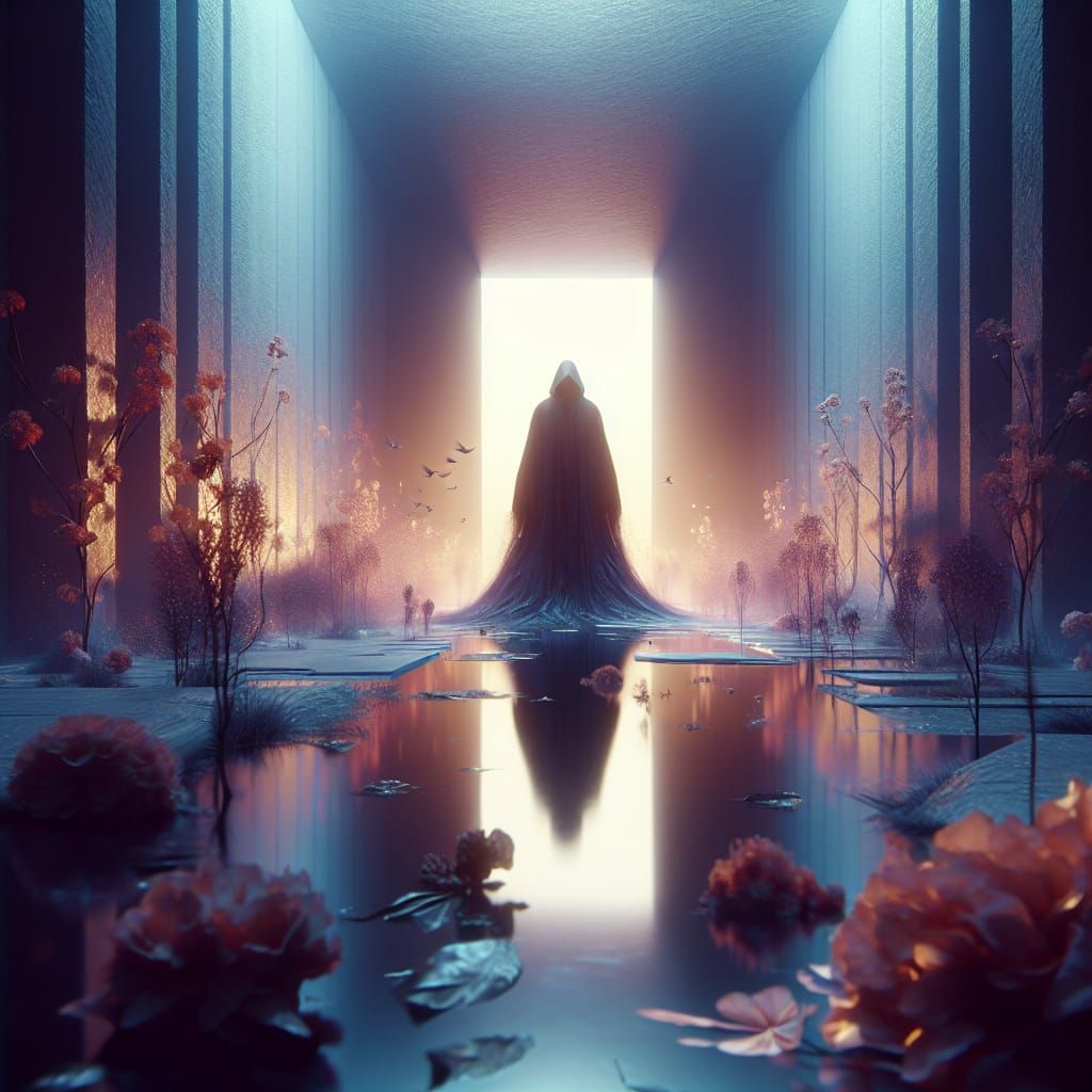 Generate an image that symbolizes the moment when death stri...