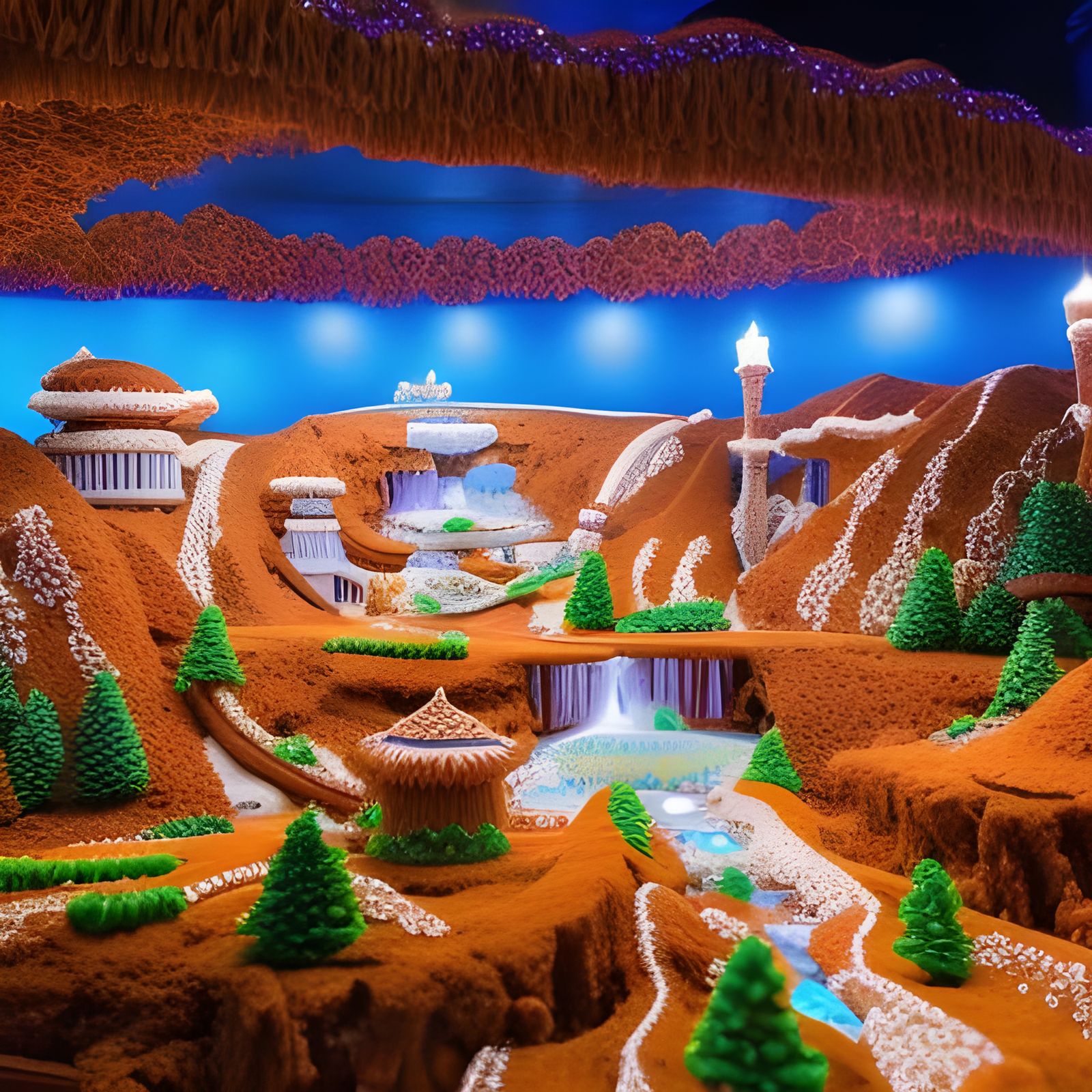 Dessert mountainscape