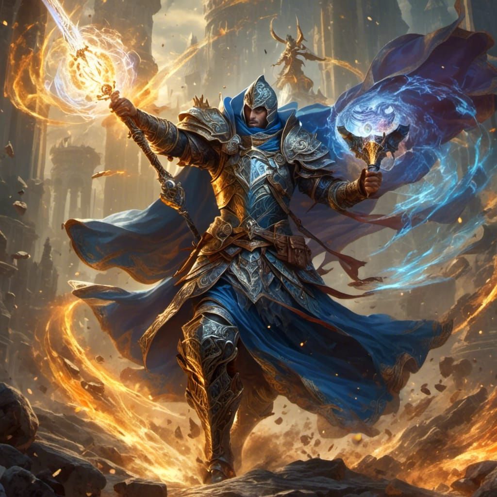  <lora:Battlemage:1.0> a battlemage