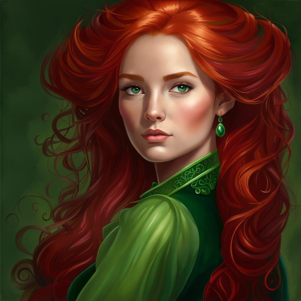 princess with red hair - AI Generated Artwork - NightCafe Creator