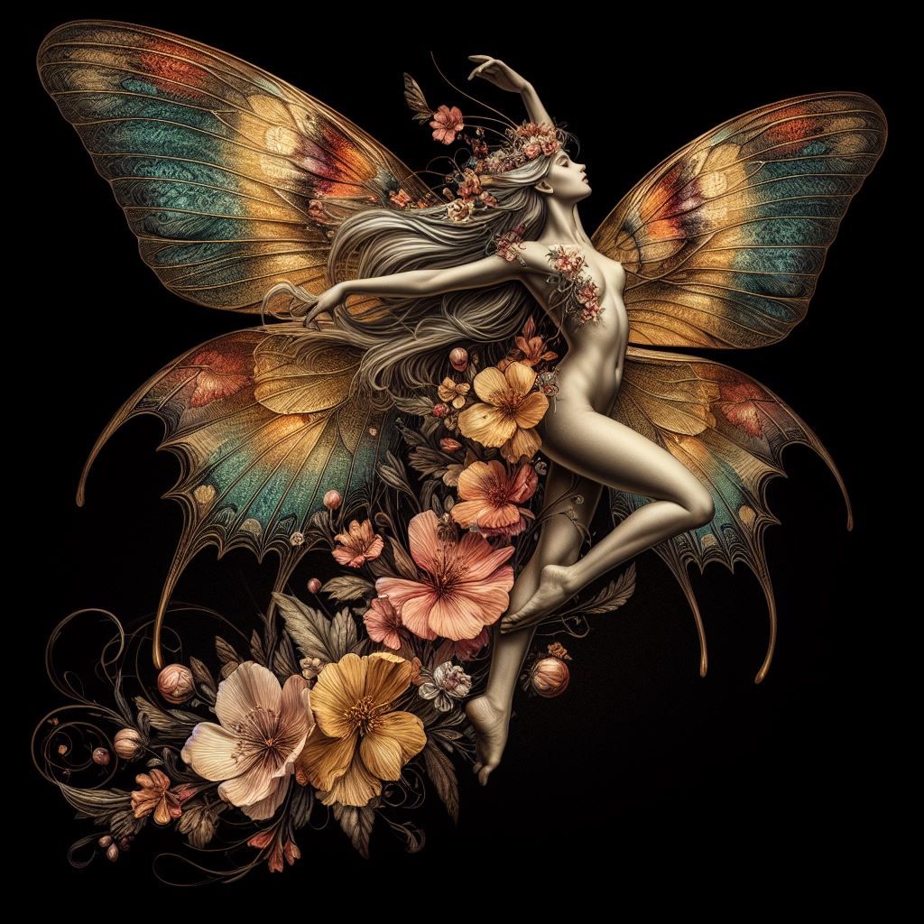 D3 Colorful Moth Fairy