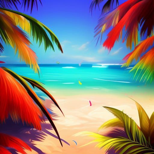 Beach 🏖 - AI Generated Artwork - NightCafe Creator