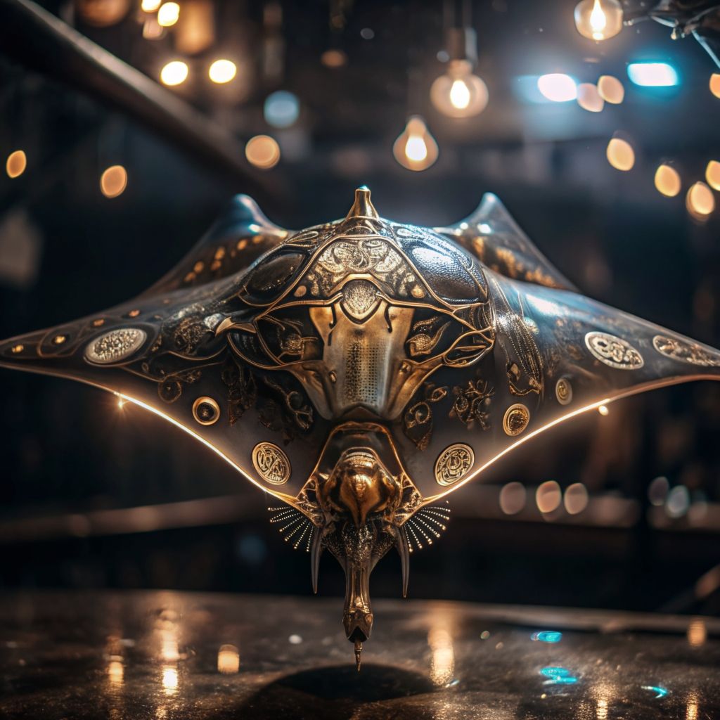 steampunk mechanical stingray v.1