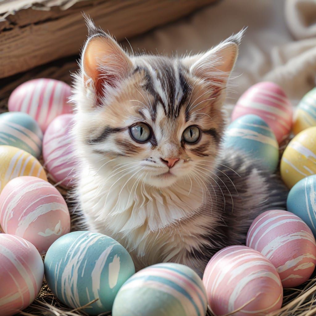 Easter eggs with Freya  by @Trinity