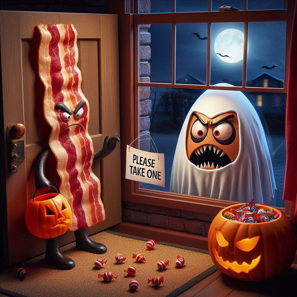 Take only ONE Bacon!! 🍬 AI Generated Artwork NightCafe Creator