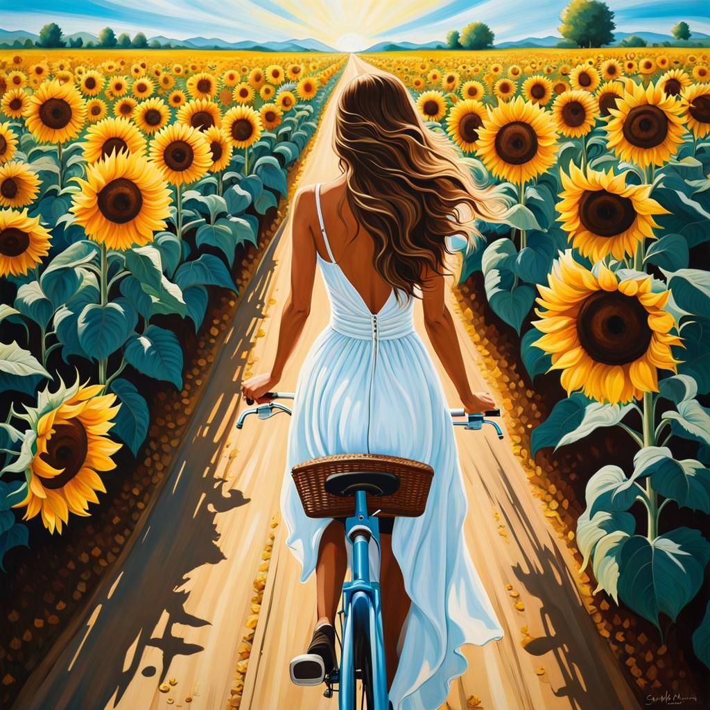 Riding Along the Sunflowers  by @CTucker