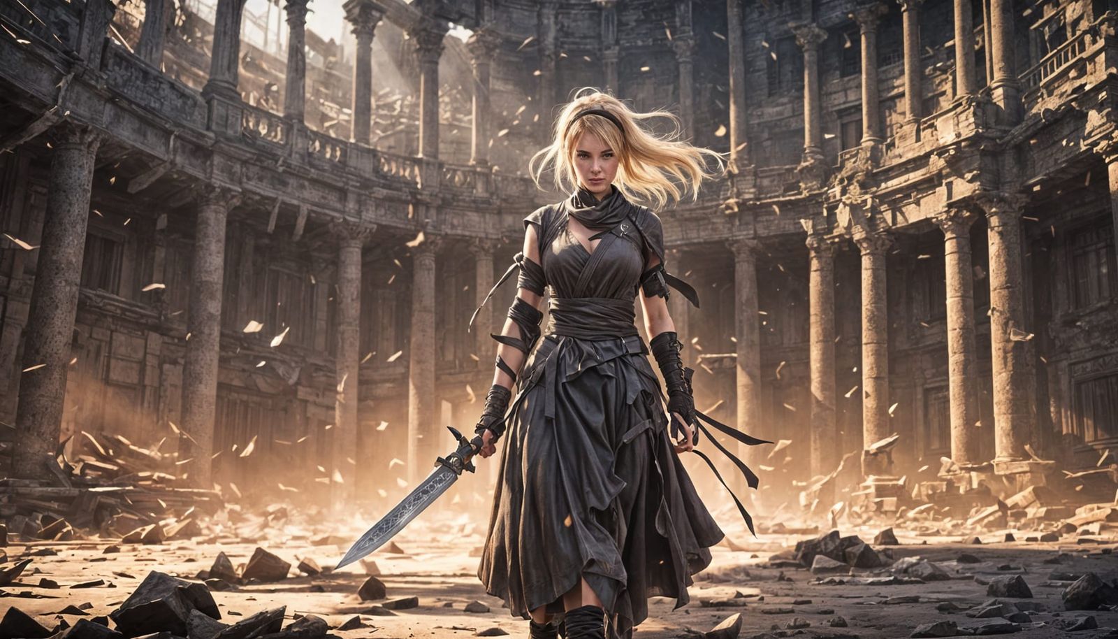 Hyper Realistic Warrior in Ancient Rome Arena