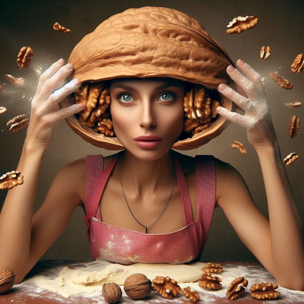 Surround sound while making walnut bread