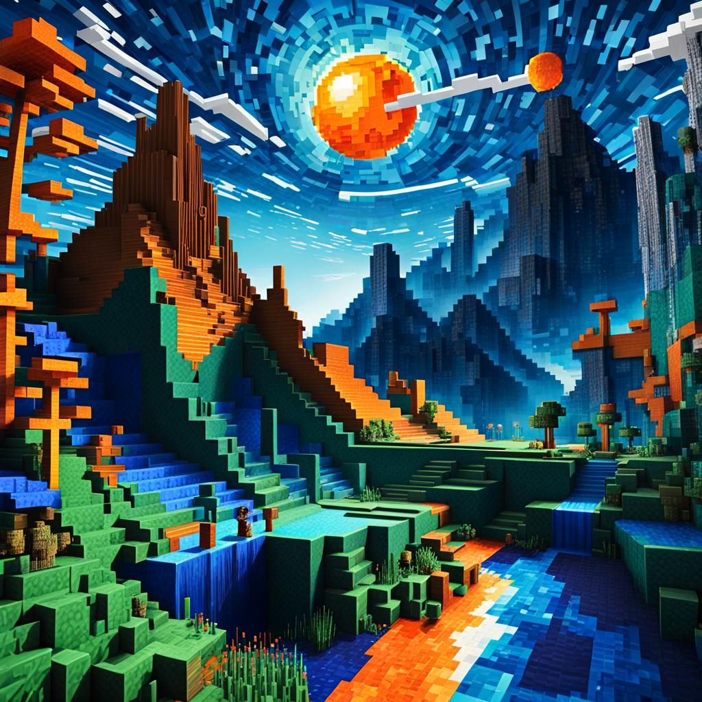 Pixelated landscape 