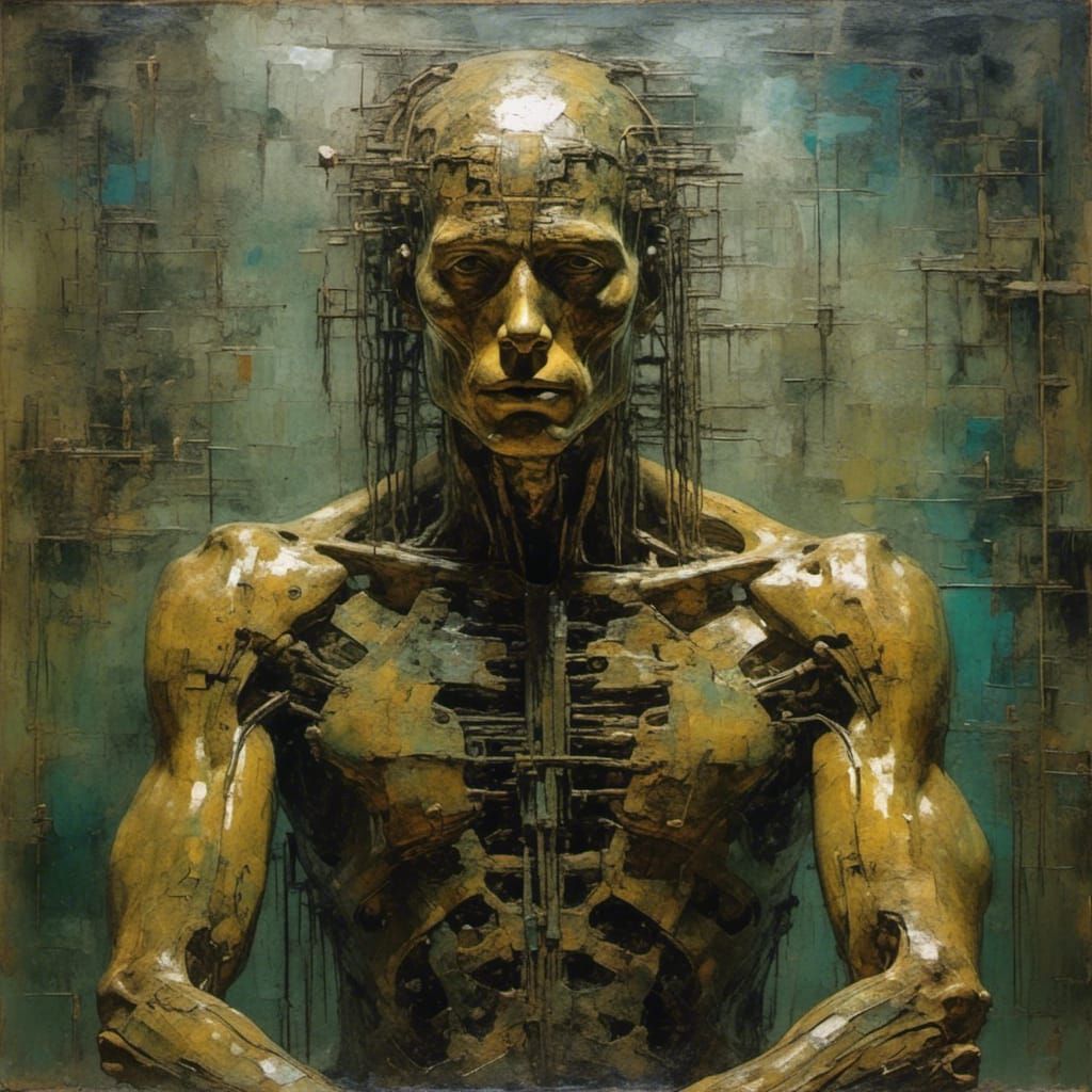 Cyberpunk Android Girl in Tokyo Slums