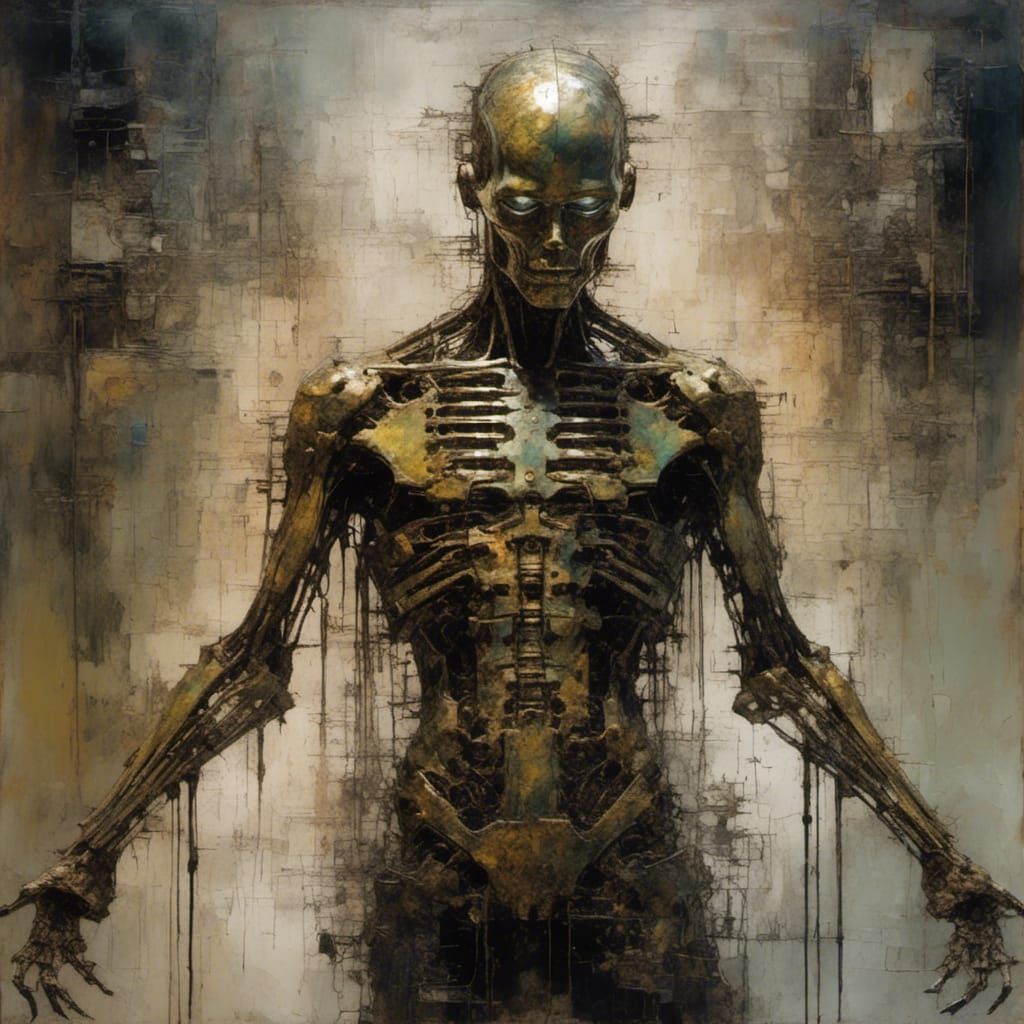 Cyberpunk Android Girl in Tokyo Slums