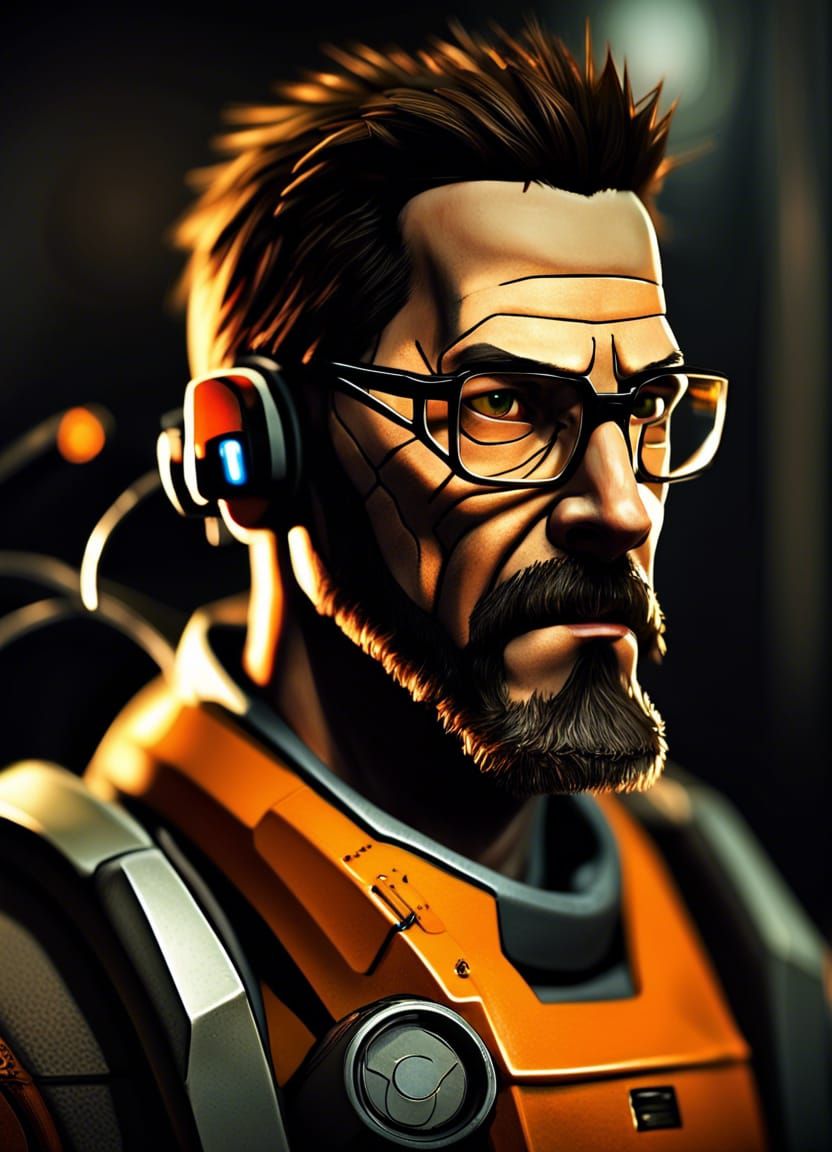 cool gordon freeman [AI] art (Half-Life 1) (Half-Life 2)  -  LambdaGeneration
