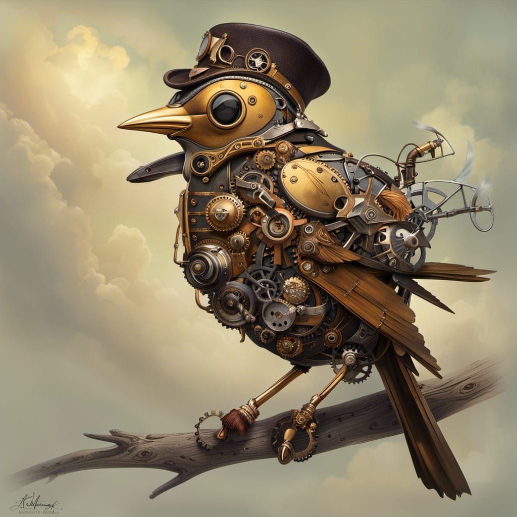 Steampunk Mechanical Bird