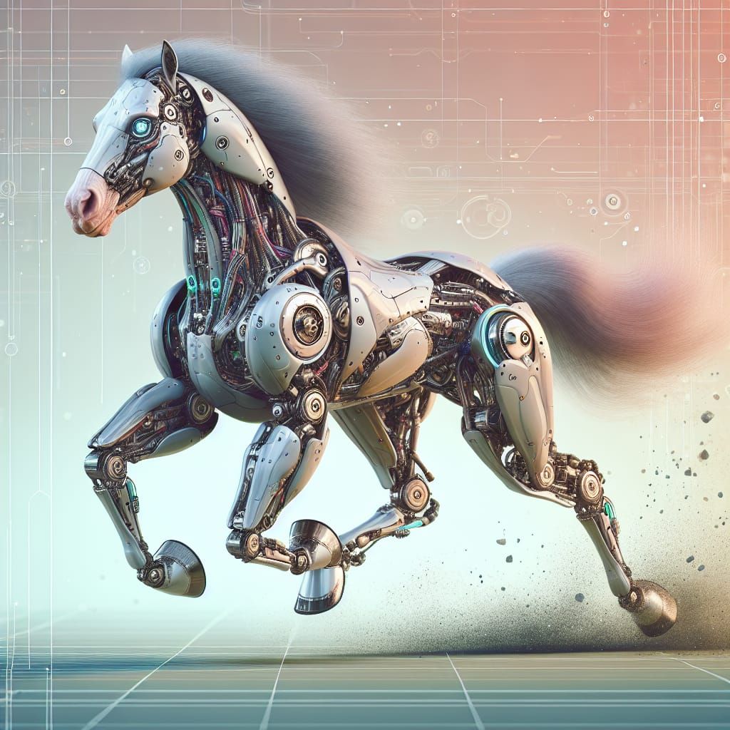 cyborg horse 2 - AI Generated Artwork - NightCafe Creator