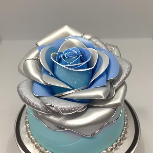 Pastel and Silver Encased Rose
