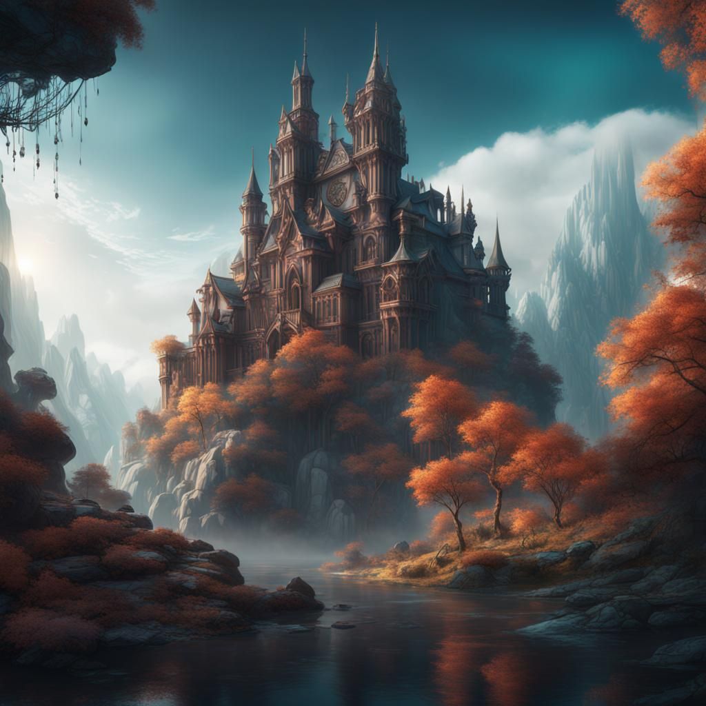 Fantasy Castle - AI Generated Artwork - NightCafe Creator