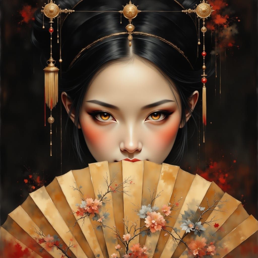 Chinese Han Dynasty Lady with Sultry Gaze