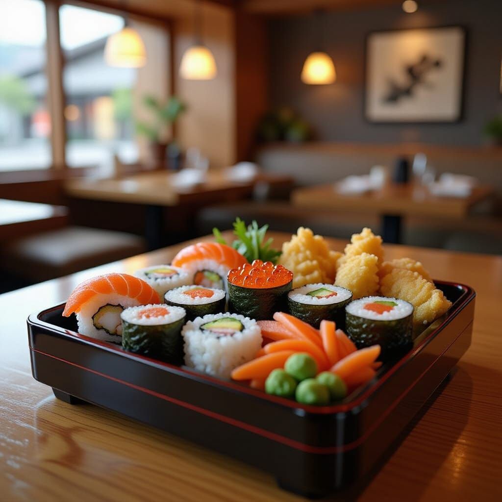 Hyper-realistic bento box  by @MrMachineElf