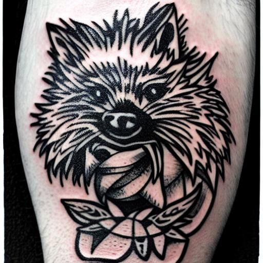 A nice hedgehog in tattoos is rushing to MMA fight training ...